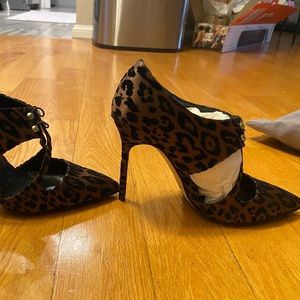 Sarah Flint Women Leopard Fur Heels EUR 36.5 US 6